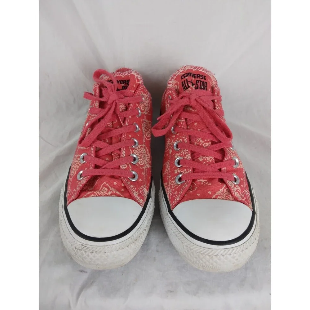 Converse Low Top Sneakers in Pink Bandana Print - Picture 2 of 11